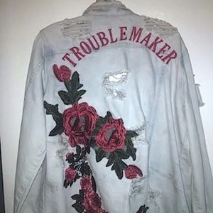 Emory Park Denim Floral Jacket